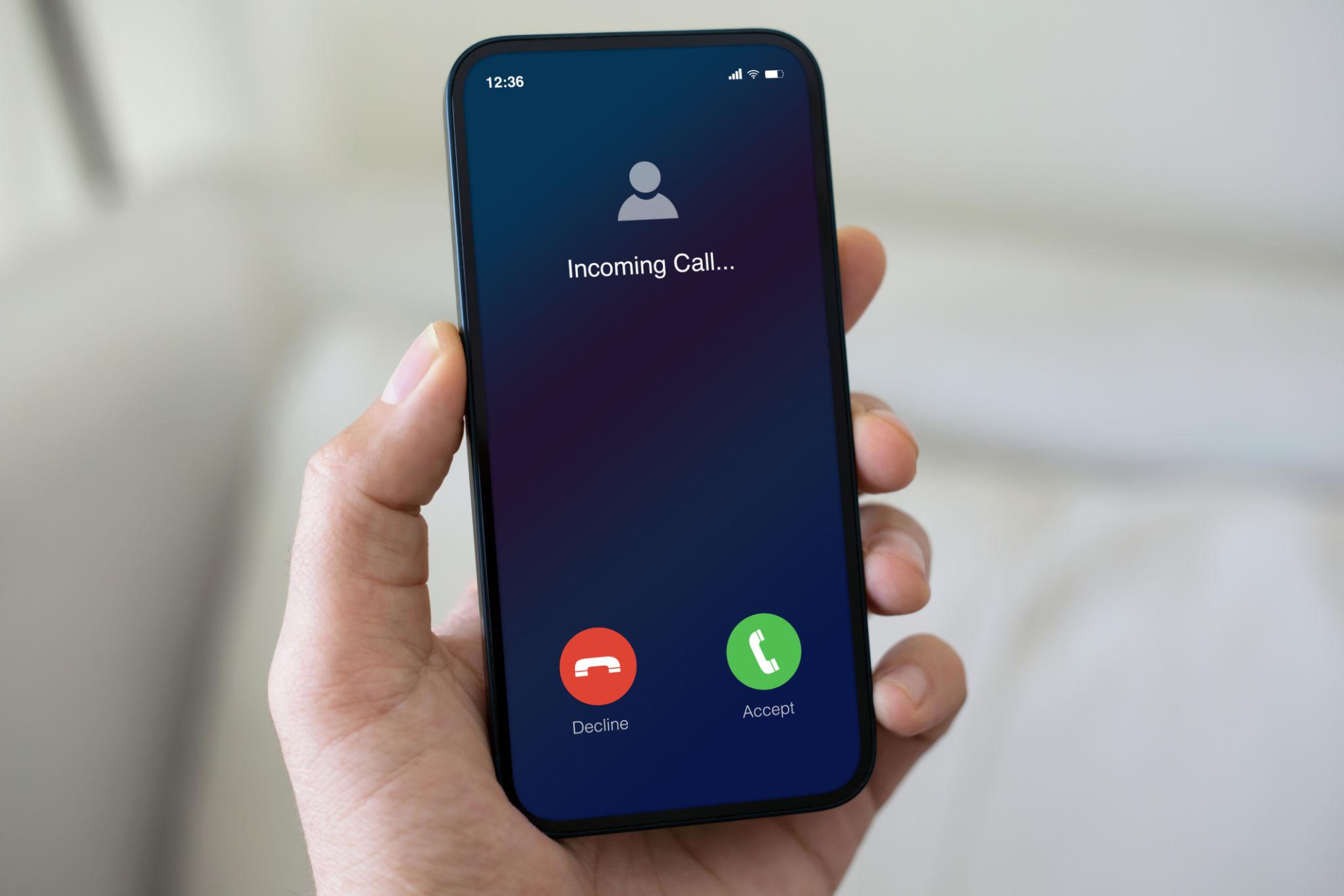 Incoming phone alert